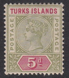 Turks Islands 57, SG72 MVLH CV $12.50