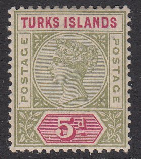 Turks Islands 57, SG72 MVLH CV $12.50