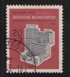 Germany  #B333  used  1953  stamp exhibition  20pf