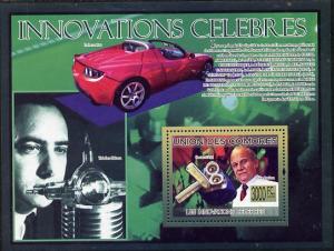 Comoro Islands 2009 Famous Innovations perf s/sheet unmou...