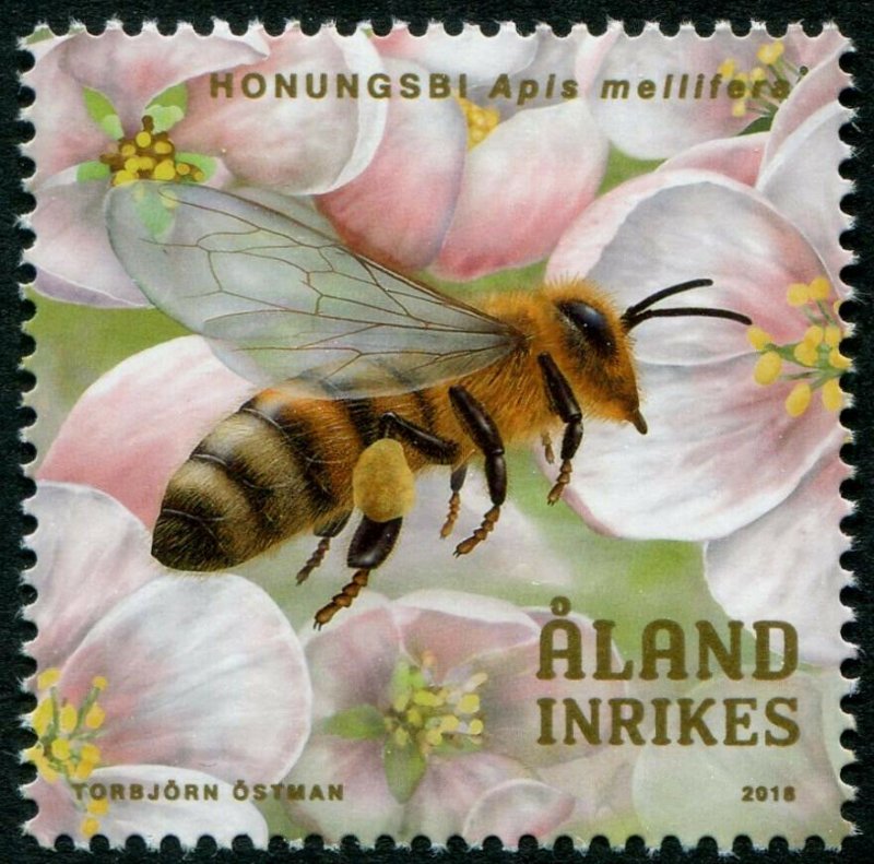 HERRICKSTAMP NEW ISSUES ALAND Sc.# 408 Beekeeping