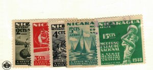 Nicaragua #C297-300 MH, C301 used Sports