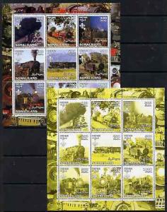 Somaliland 2002 Steam Trains #1 perf sheetlet containing ...