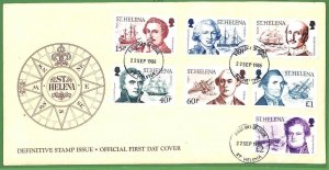 ZA1494 - ST. HELENA  - POSTAL HISTORY - OVERSIZED FDC Cover 1986 Ships NAVY