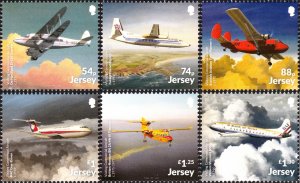 Jersey 2022 MNH Stamps Scott 2481-2486 Aviation Aircrafts Airplanes Visiting