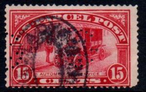 USA 1913 Scott Q7 used scv $15.00 BIN $5.00 Perfin