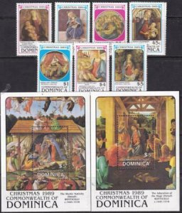 Dominica 1989 SC 1218-1227 MNH Set Christmas Religion