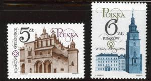 Poland Scott 2593-94 MNH** 1983 Cracow stamp set