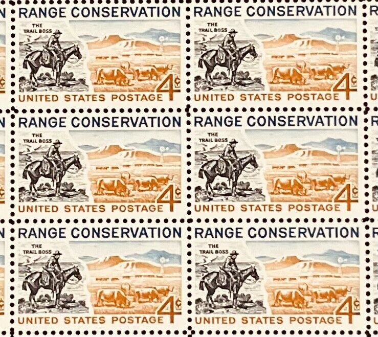 1176 Range Conservation MNH 4 c Sheet of 50 FV $2.00  1961