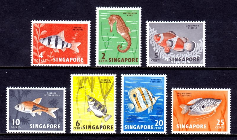 Singapore - Scott #53-59 - MNH - SCV $5.15