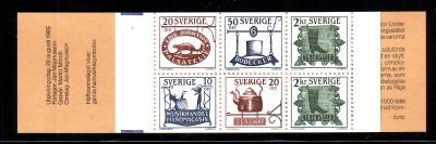 Sweden Sc 1550a 1985 Trade Signs stamp booklet mint NH