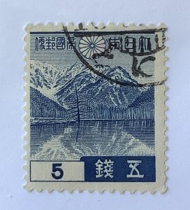 Japan  1937-45  Scott 262  used - 5s,  Mount Hodaka