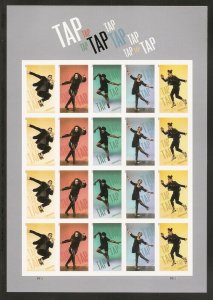 NDC 2021 TAP DANCE 'COLOR OF TAP' #5613c MINT IMPERF PANE, NO DIE CUTS, VF
