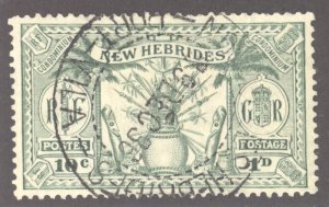 New Hebrides- British, Sc #42, Used, w/Port-Vila SOTN