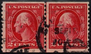 U.S. #444 F-VF Used Joint Line Pair with Contemporaneous Cancel