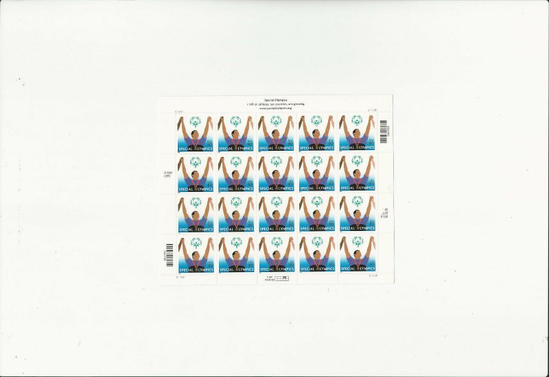  US Stamps/Postage/Sheets Sc #3771 Special Olympics MNH F-VF OG FV $16.00