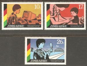 ZIMBABWE Sc# 519 - 521 MNH FVF Set-3 Women Computer Child Nurse