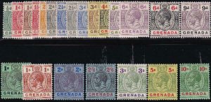 Grenada 1921-1929 SC 91-112 Mint Set