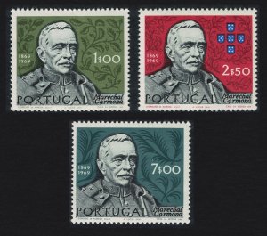 Portugal Birth Centenary of Marshal Carmona 3v 1970 MNH SG#1385-1387