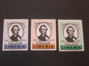 Liberia 1959 Sc 385-6,C122 set MNH