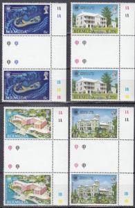 Bermuda - 1980 Ministers Meeting gutter pairs Sc# 402/405 - MNH (1102)