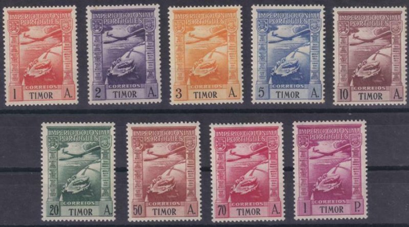 Timor 1938 SC C1-C9 / Mundo 1-9 MLH Set 