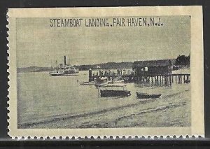 Steamboat Landing, Fair Haven, N.J., Early Poster Stamp