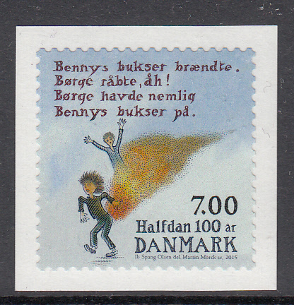 Tårer Gepard Forebyggelse Denmark MNH 2015 7DKK Benny's trousers burned - Centenary of Halfdan  Rasmussen | Europe - Denmark, Stamp / HipStamp