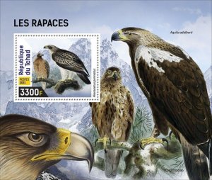 Chad - 2021 Birds of Prey, Booted Eagle - Stamp Souvenir Sheet - TCH210509b