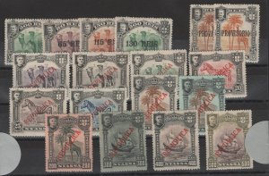 NYASSA #38-43 & 51-62 MNH-VF