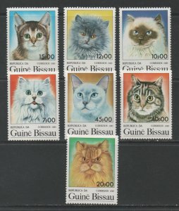 Thematic Stamps Animals - GUINEA BISSAU 1985 CATS 7v 934/40 mint