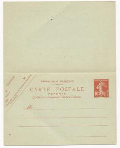 France Michel #P25 H&G #68 Unused Postal Card 1907