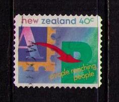 NEW ZEALAND Sc# 1311a USED FVF A on Stamp Reaching People