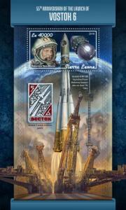 SIERRA LEONE - 2018 - Space, Vostok 6 - Perf Souv Sheet - M N H