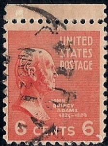 811 6 cent John Quincy Adams Stamp used F