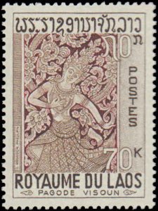 1967 Laos #141-144, Complete Set(4), Never Hinged