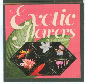 St. Kitts #817/a  Souvenir Sheet (Flowers)