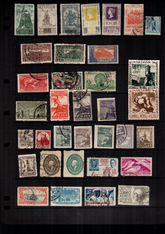 Mexico  35  diff used and mint lot collection