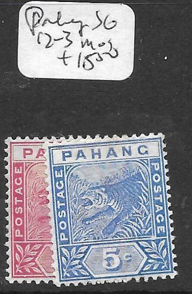 MALAYA  PAHANG   (PP1105B) 2C, 5C TIGER SG 12-3  MOG 