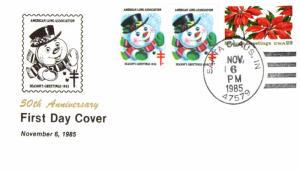 1985 Christmas Seal First Day Cover - Santa Claus, Indiana