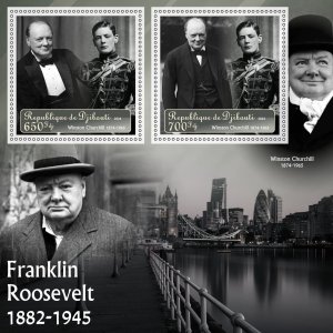 Stamps. Winston Churchill ,Franklin Roosevelt 2024 year 1+1 sheet perforated NEW