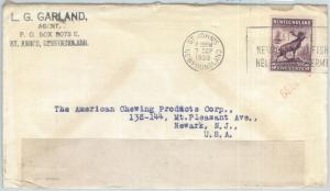 72380 -  NEWFOUNDLAND - POSTAL HISTORY:  Cover to USA 1939  - CENSOR TAPE