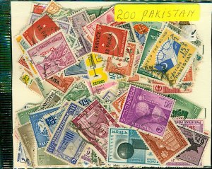 Pakistan Stamp Packet of 200 All Different Fine Used Stamps