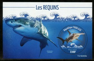 TOGO 2019 SHARKS  SOUVENIR SHEET MINT NEVER HINGED