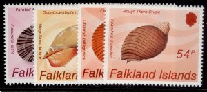 FALKLAND ISLANDS QEII SG518-521, 1986 seashells set, NH MINT.