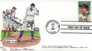1989 Lou Gehrig Baseball (Scott 2417) Nathan-Marcus HC FDC