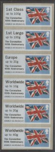 Great Britain Post & Go FS85-91 year code MA13 2013 QE2 MNH  60th Anniversary