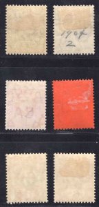 MOMEN: FIJI SG #70,70a,71,72,74,75 MULT CROWN CA MINT OG H £151 LOT #66186