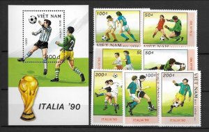 NORTH VIET NAM Sc 2008-15 NH ISSUE OF 1990 - SOCCER WORLD CUP - (AS23)