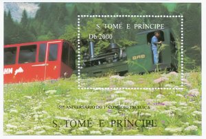 Sao Tome and Principe. 1997. 1730-38 bl366-69. Railway. MNH.